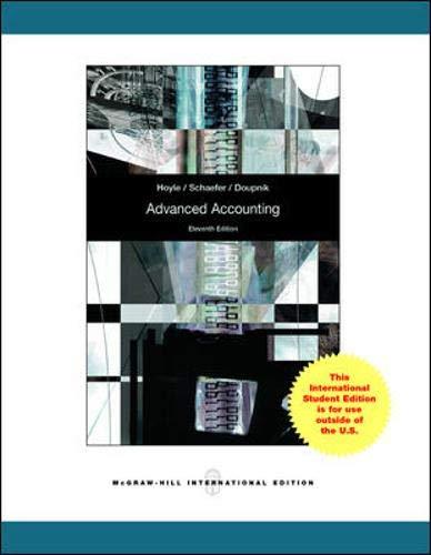 advanced accounting 11th international edition joe ben hoyle 0071318216, 978-0071318211