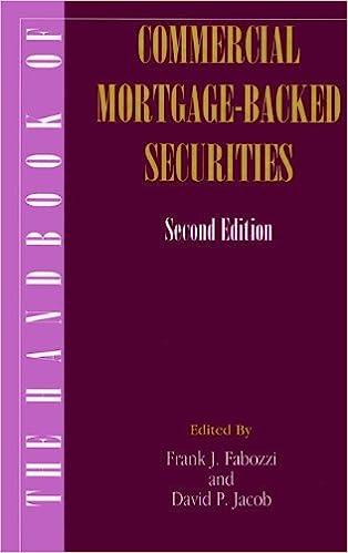 the handbook of commercial mortgage backed securities 2nd edition frank j. fabozzi, david p. jacob