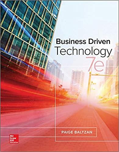 business driven technology 7th edition paige baltzan 125956732x, 978-1259567322