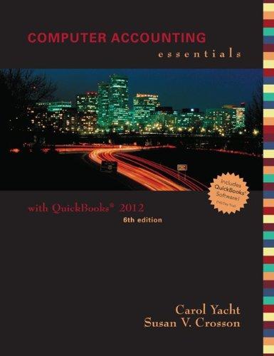 computer accounting essentials with quickbooks 2012 6th edition carol yacht 0078025575, 978-0078025570