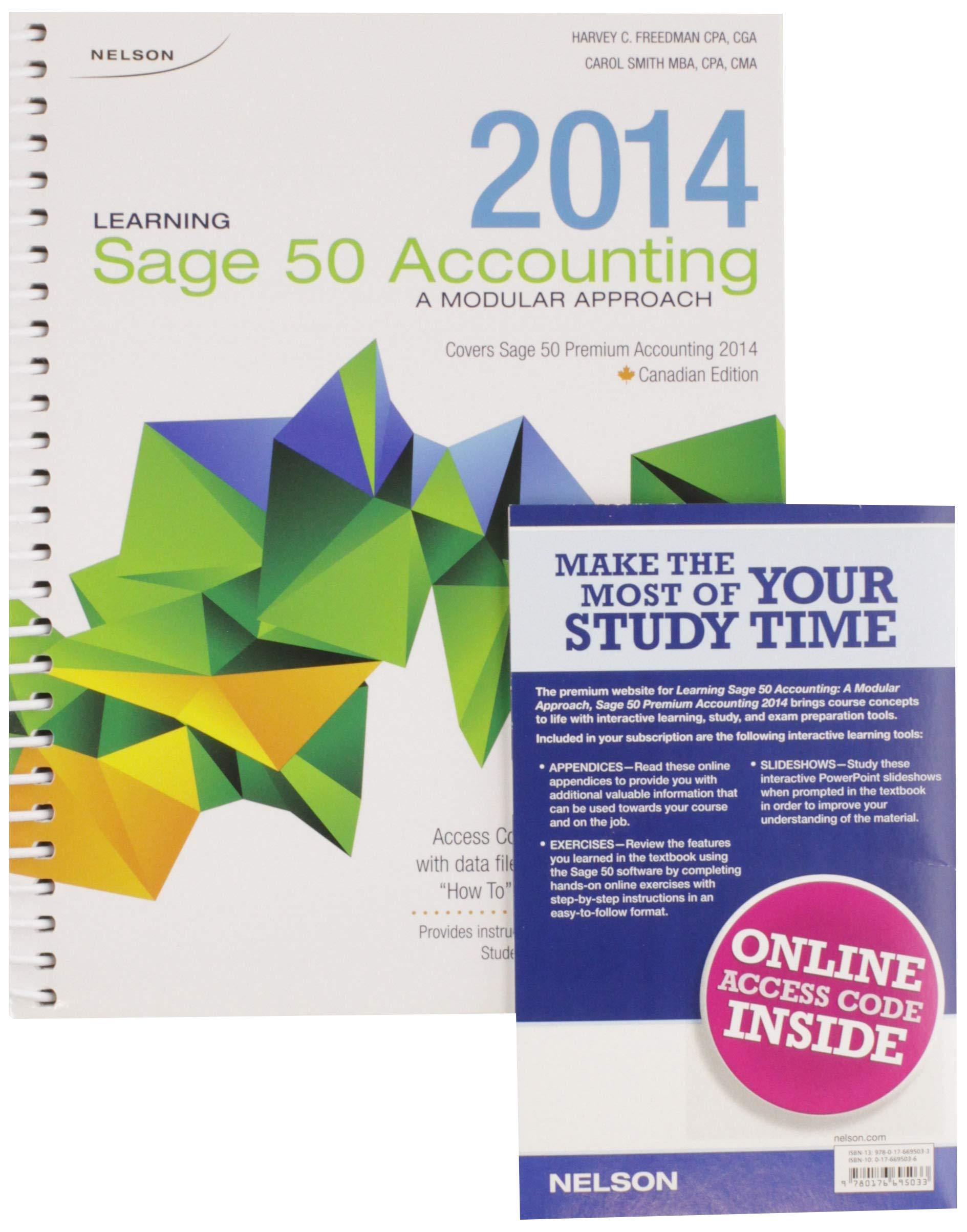 learning sage 50 accounting 2014 a modular approach 15th edition harvey freedman, carol smith smith