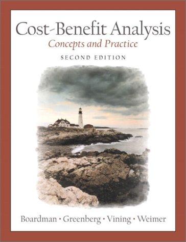 cost benefit analysis concepts and practice 2nd edition david h. greenberg, aidan r. vining, david l. weimer,