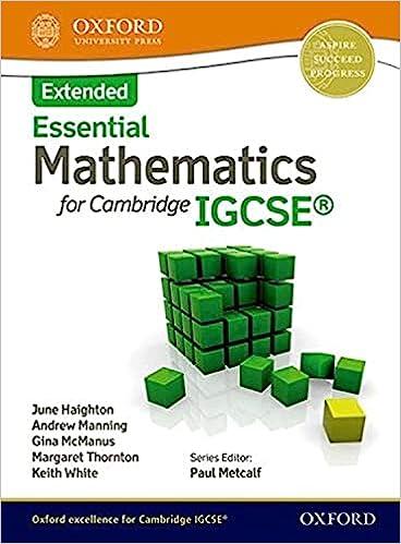 mathematics for cambridge igcse extended cie igcse essential series 1st edition june haighton, andrew