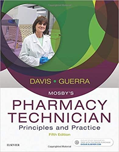 mosby's pharmacy technician principles and practice 5th edition elsevier, karen davis aahca bs cpht, anthony