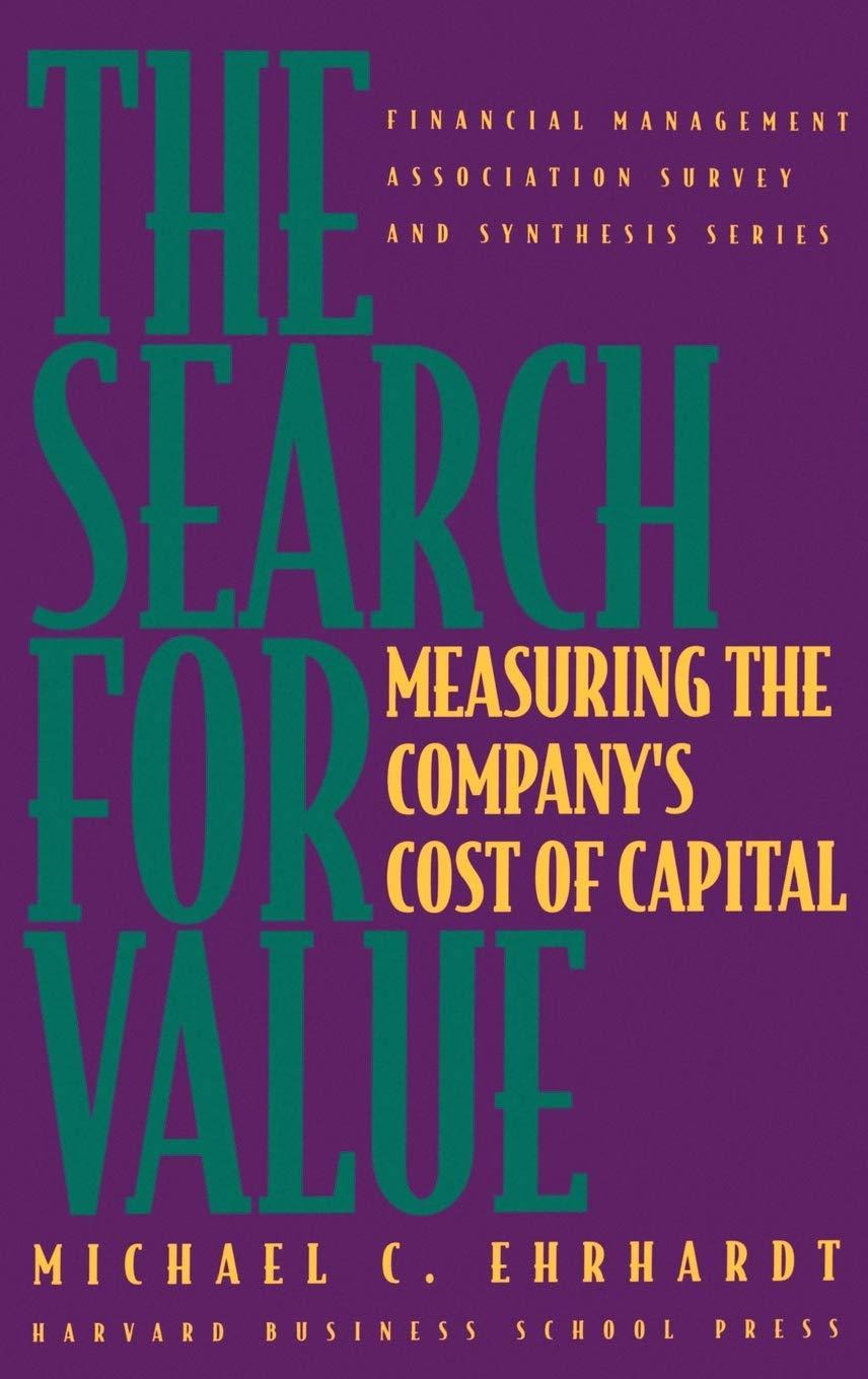 the search for value measuring the companys cost of capital 1st edition michael c. ehrhardt 0875843808,