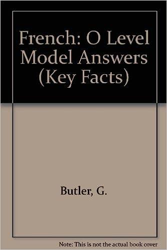 french o level model answers key facts 1st edition g butler 0850974194, 978-0850974195