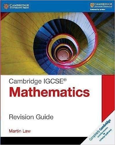 cambridge igcse mathematics revision guide 1st edition martin law 1107611954, 978-1107611955