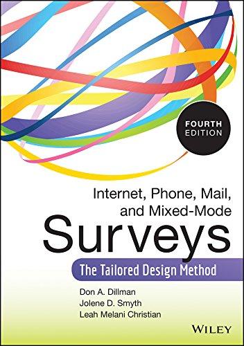 internet phone mail and mixed mode surveys the tailored design method 4th edition don a. dillman, jolene d.