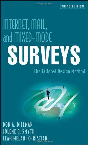 internet mail and mixed mode surveys the tailored design method 3rd edition don a. dillman, jolene d. smyth,