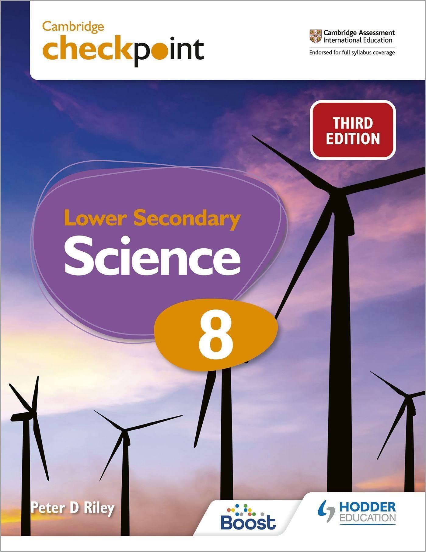 cambridge checkpoint lower secondary science students book 8 3rd edition peter riley 1398302090,