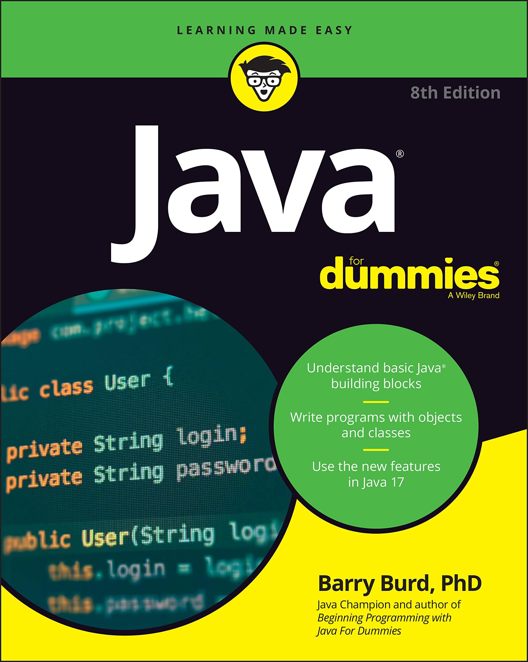 java for dummies 8th edition barry burd 1119861640, 978-1119861645