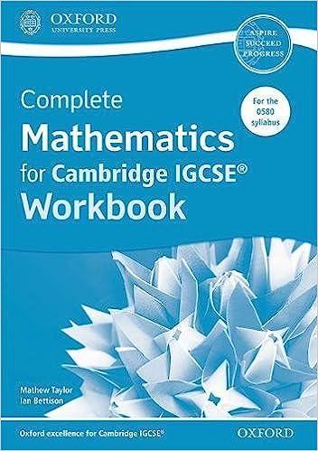 complete mathematics for cambridge igcse workbook 1st edition ian bettison, mathew taylor 019841711x,