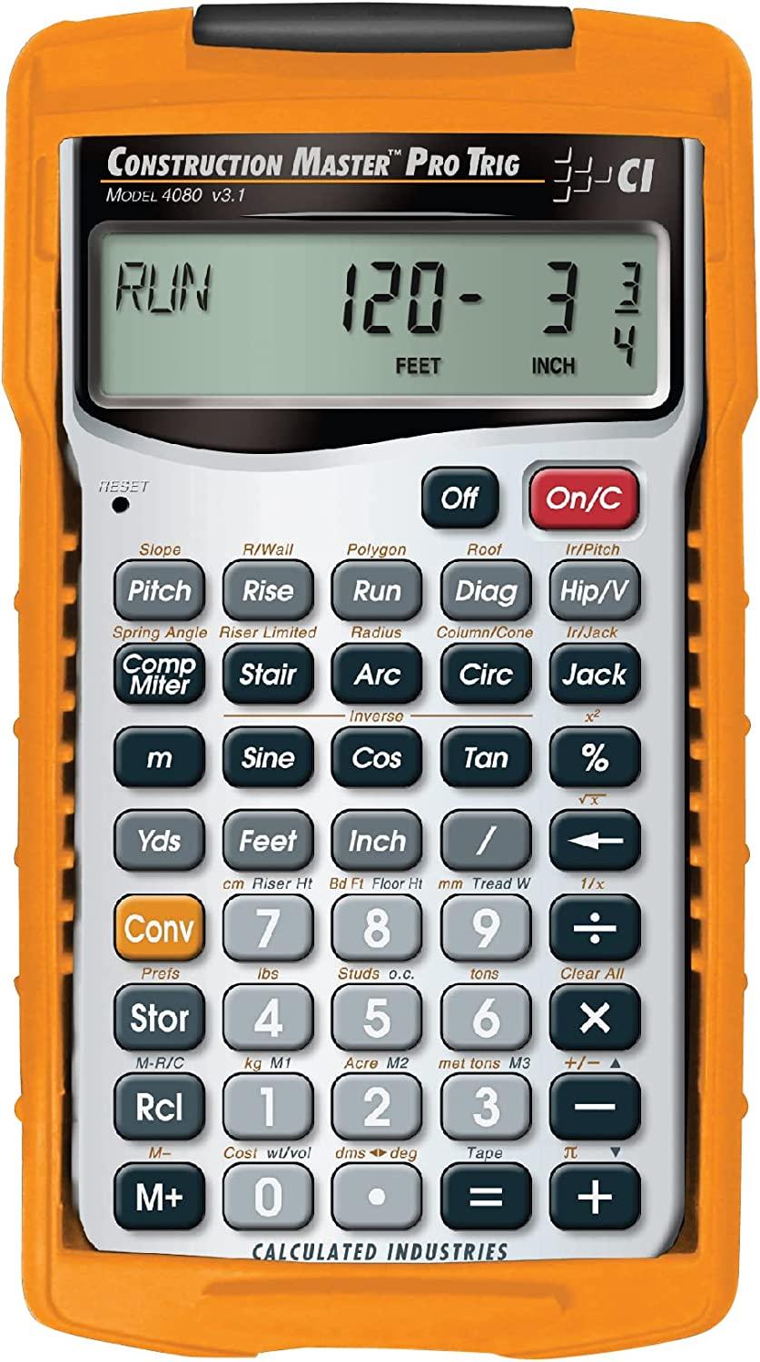 construction master pro trig advanced with full trig function calculator 4080 construction calculated