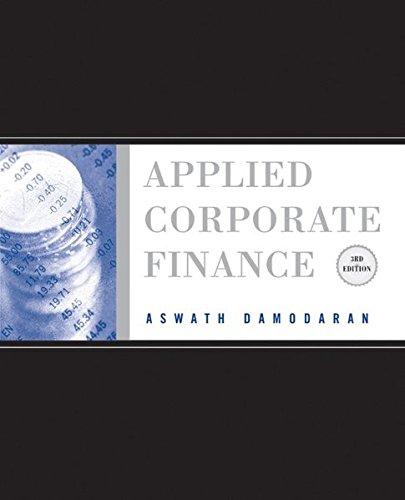 applied corporate finance 3rd edition aswath damodaran 0470384646, 978-0470384640