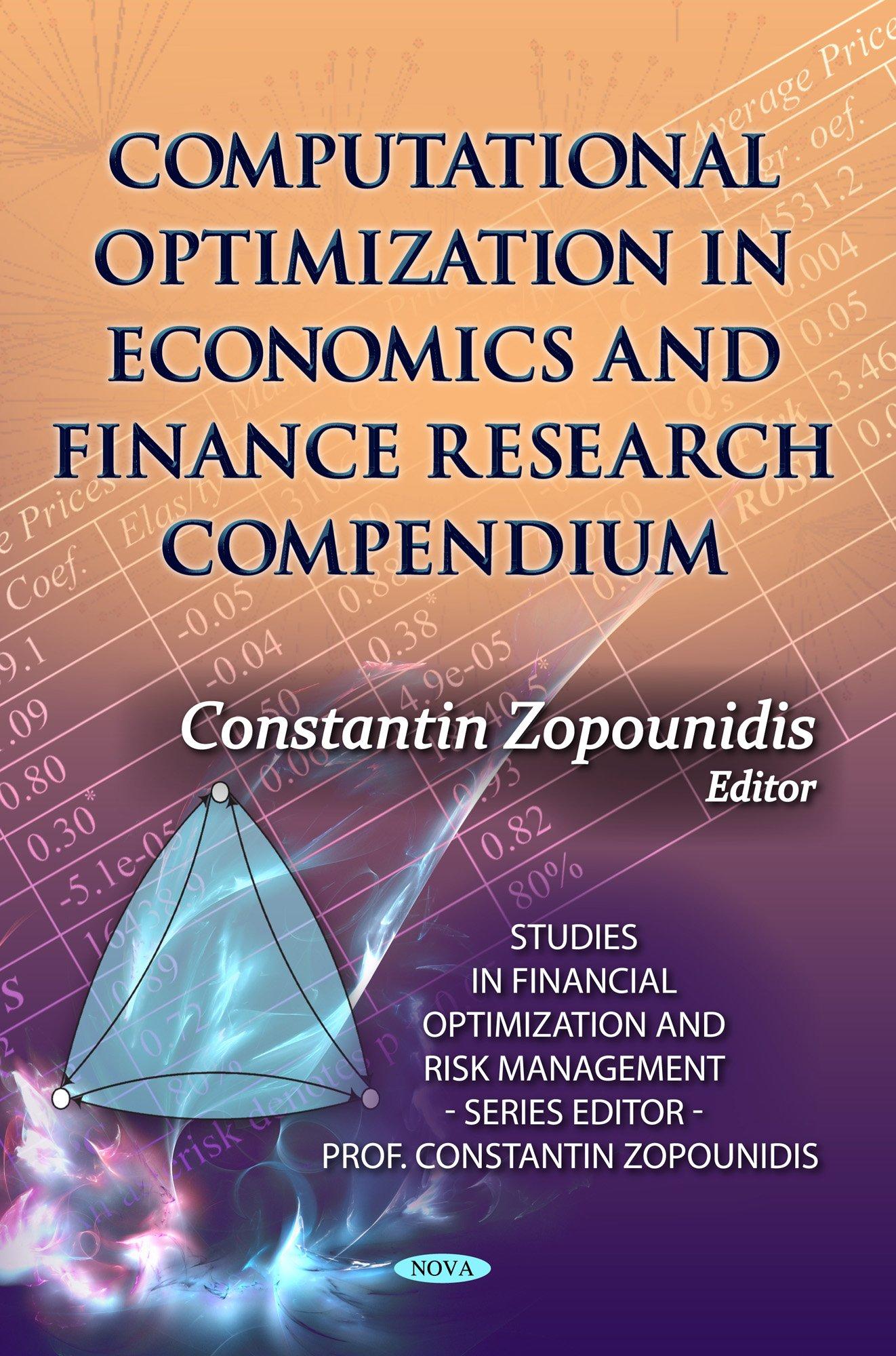 computational optimization in economics and finance research compendium studies in financial optimization and