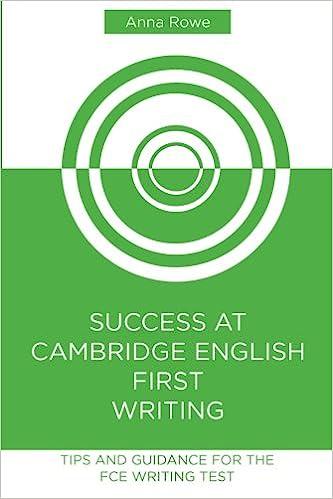 success at cambridge english first writing tips and guided practice for the fce writing 1st edition anna rowe