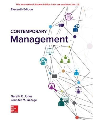 ise contemporary management 11th international edition gareth r. jones, jennifer m. george 1260565734,