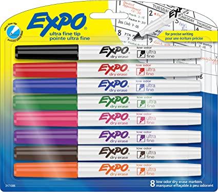 expo low odor dry erase markers ultra fine 8 pack  ?newell rubbermaid office b00i8obaou