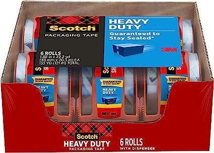 scotch heavy duty packaging tape  ‎3m b000j07brq
