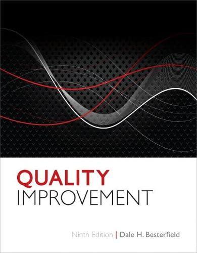 quality improvement 9th edition dale besterfield 0132624419, 978-0132624411