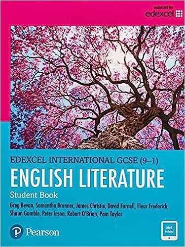 pearson edexcel international gcse 9-1 english literature student book 1st edition pam taylor 0435182587,