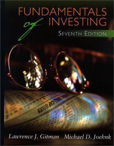 fundamentals of investing 7th edition michael d joehnk, lawrence j. gitman 0321021061, 978-1578201174