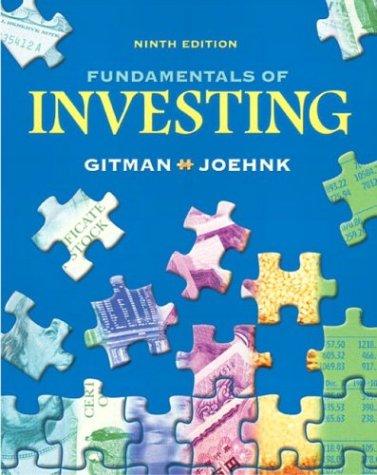 fundamentals of investing 9th edition lawrence j. gitman, michael d. joehnk 0321236858, 9780321236852