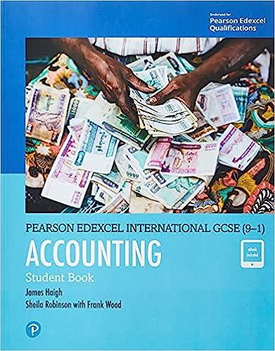 pearson edexcel international gcse 9-1 accounting student book 1st edition james haigh, sheila robinson
