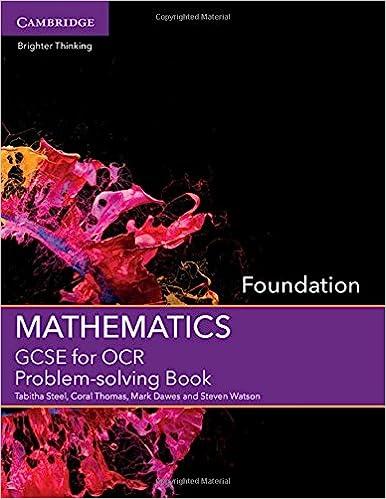 gcse mathematics for ocr foundation problem solving book 1st edition tabitha steel, coral thomas, mark dawes,