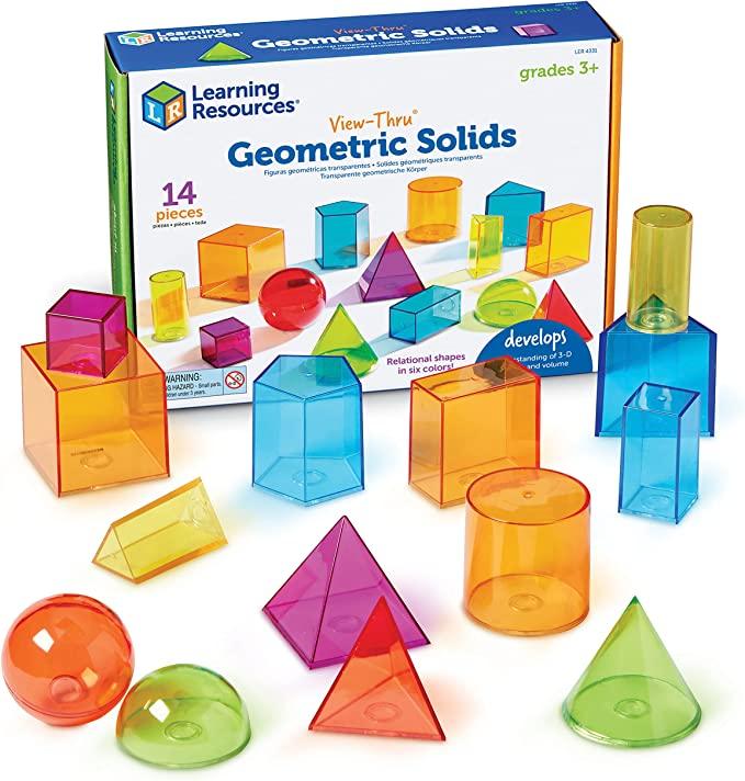 learning resources view thru geometric solids  learning resources, inc b0034ix85o