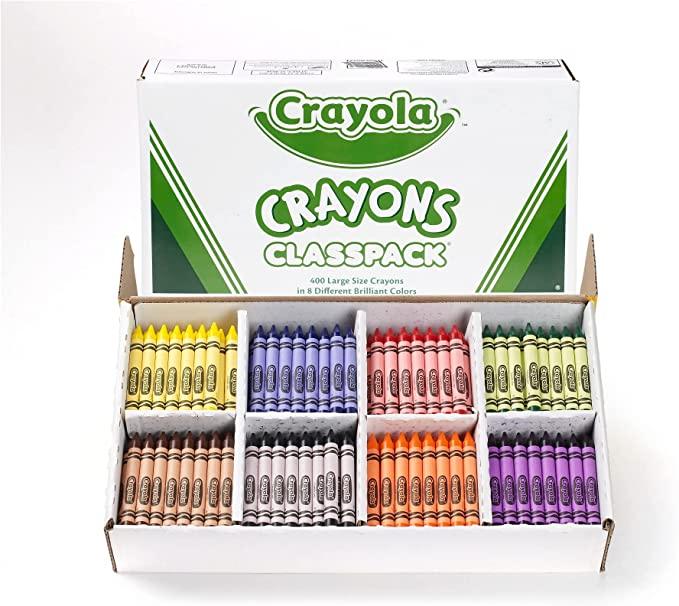 crayola crayon classpack large crayons  crayola b00006ifai