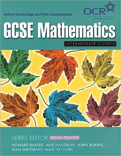 ocr gcse mathematics intermediate text book 1st edition mark patmore, brian seager, printer trento