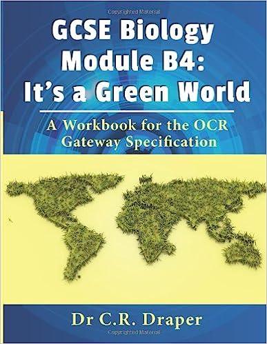 gcse biology module b4 it is a green world a workbook for the ocr gateway specification 1st edition dr c. r.