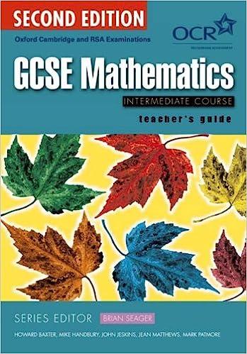 gcse mathematics intermediate course teachers guide 2nd edition howard baxter, michael handbury, mark