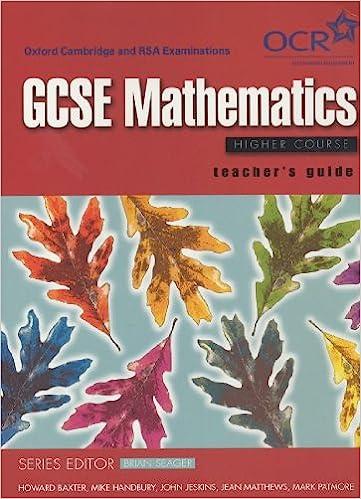 gcse mathematics higher course teachers guide 1st edition howard baxter, michael handbury, john jeskins, mark