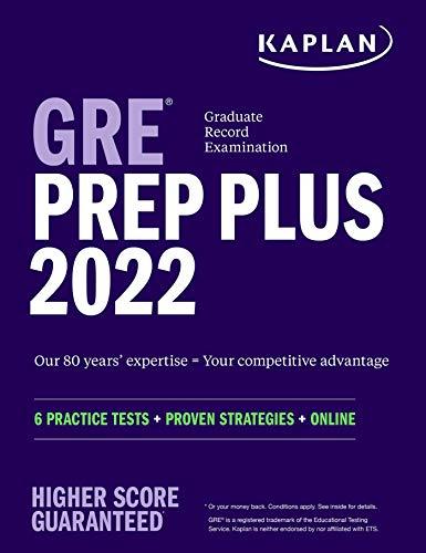 gre prep plus 2022 6 practice tests proven strategies online 2022 edition kaplan test prep 1506277187,