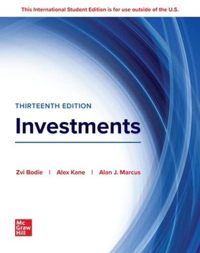 ise investments 13th international edition zvi bodie, alex kane, alan marcus 1266085963, 978-1266085963