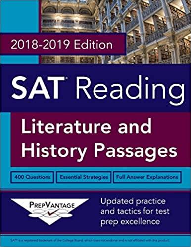sat reading literature and history 2018-2019 edition 1st edition prepvantage 1981980938, 978-1981980932