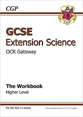 gcse extension science ocr gateway the workbook higher level 1st edition richard, parsons 1847628605,