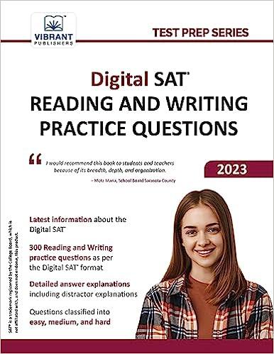 digital sat reading and writing practice questions 1st edition vibrant publishers 1636511589, 978-1636511580