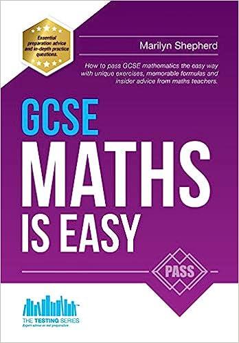 gcse maths is easy pass 1st edition marilyn shepherd 1910602132, 978-1910602133