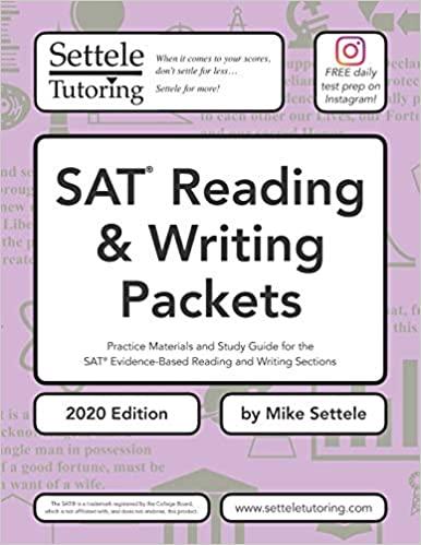 sat reading & writing packets 2020 edition mike settele 169771420x, 978-1697714203