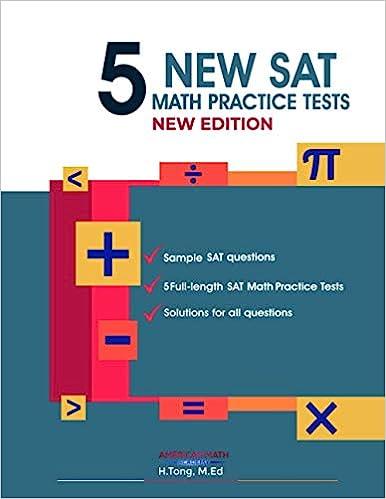 5 new sat math practice tests book 1st edition american math academy 979-8683567255