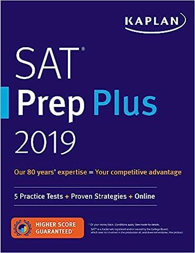 sat prep plus 2019 1st edition kaplan test prep 9781506235158
