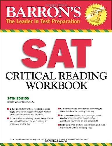 Barrons SAT Critical Reading Workbook