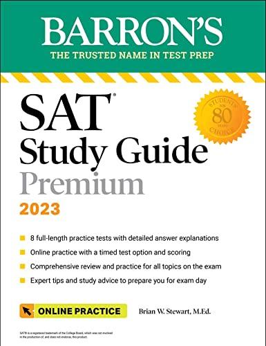 sat study guide premium 2023 1st edition brian w. stewart 978-1506264578