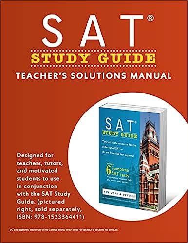 sat study guide teachers solutions manual 1st edition keystone educational publishers inc. 978-1541324299