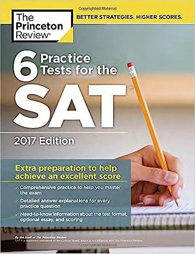 6 practice tests for the sat 2017 edition princeton review 1101919795, 978-1101919798