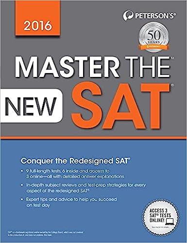 master the new sat 2016 16th edition peterson's 0768939860, 978-0768939866
