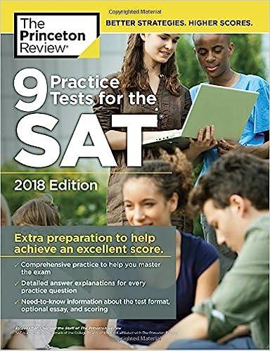 9 practice tests for the sat 2018 2018th edition princeton review 0451487648, 978-0451487643